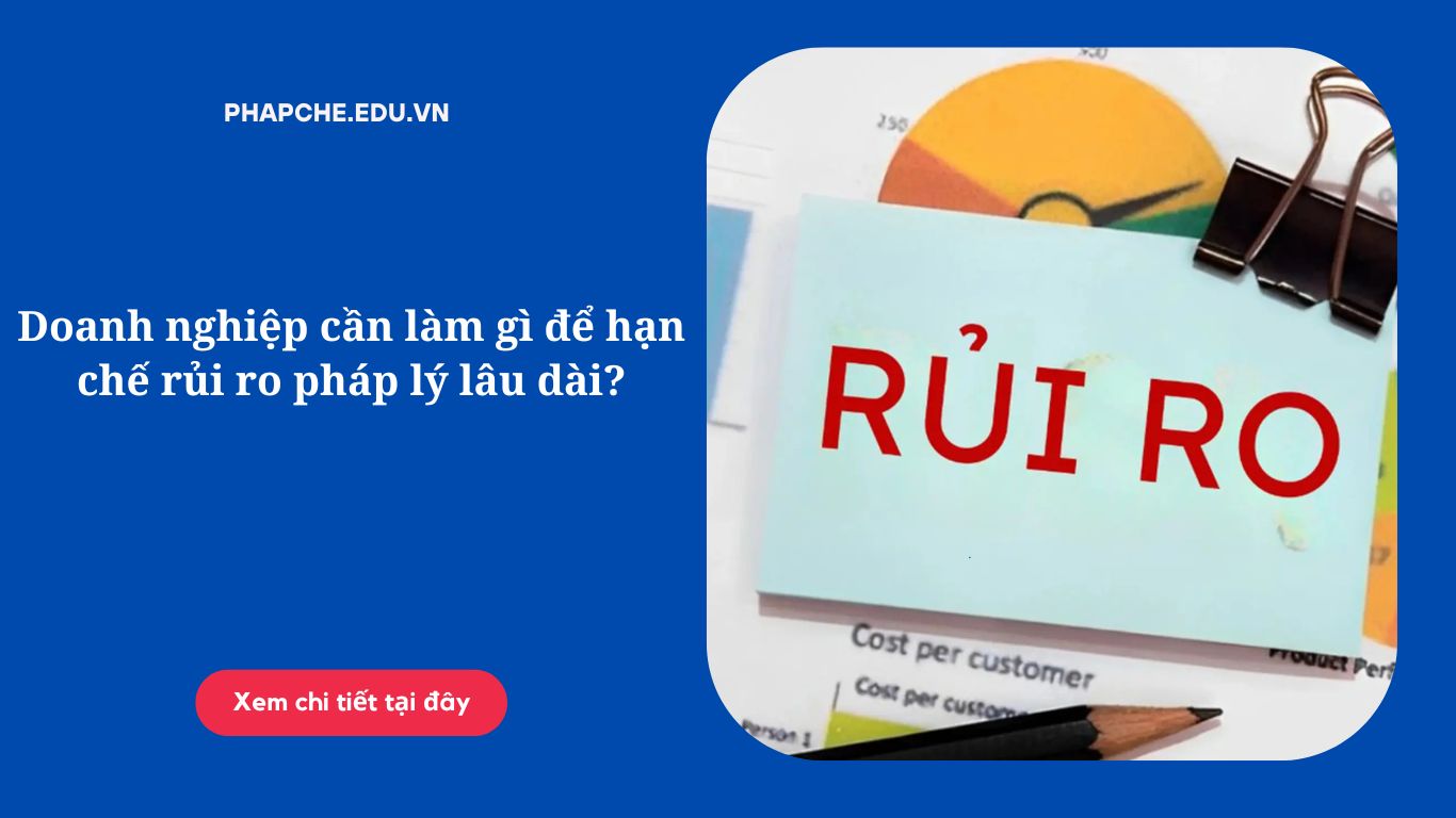 Doanh nghiệp cần làm gì để hạn chế rủi ro pháp lý lâu dài?